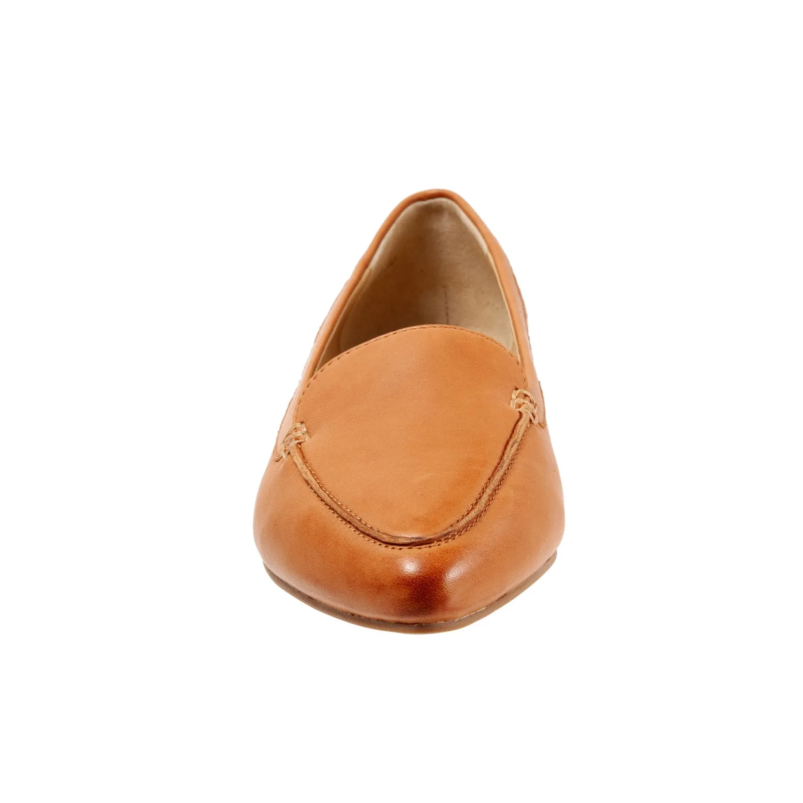 Trotters Ember T1853-282 Womens Brown Wide Leather Loafer Flats Shoes