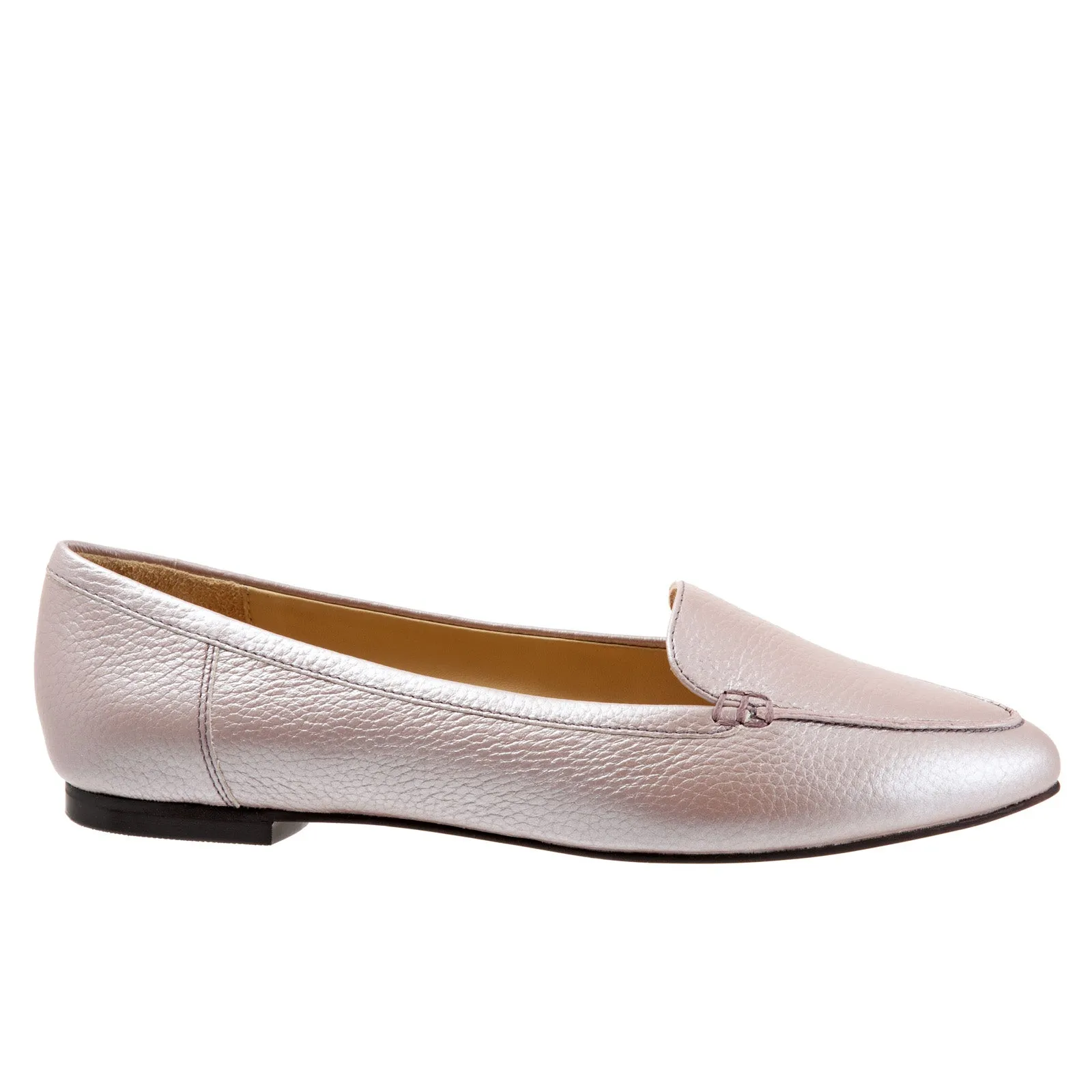 Trotters Ember T1853-715 Womens Pink Wide Leather Loafer Flats Shoes