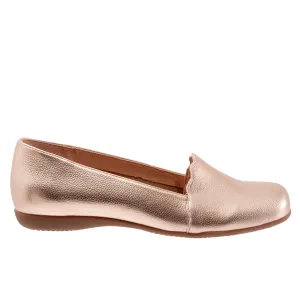 Trotters Sage T2236-720 Womens Pink Wide Leather Loafer Flats Shoes