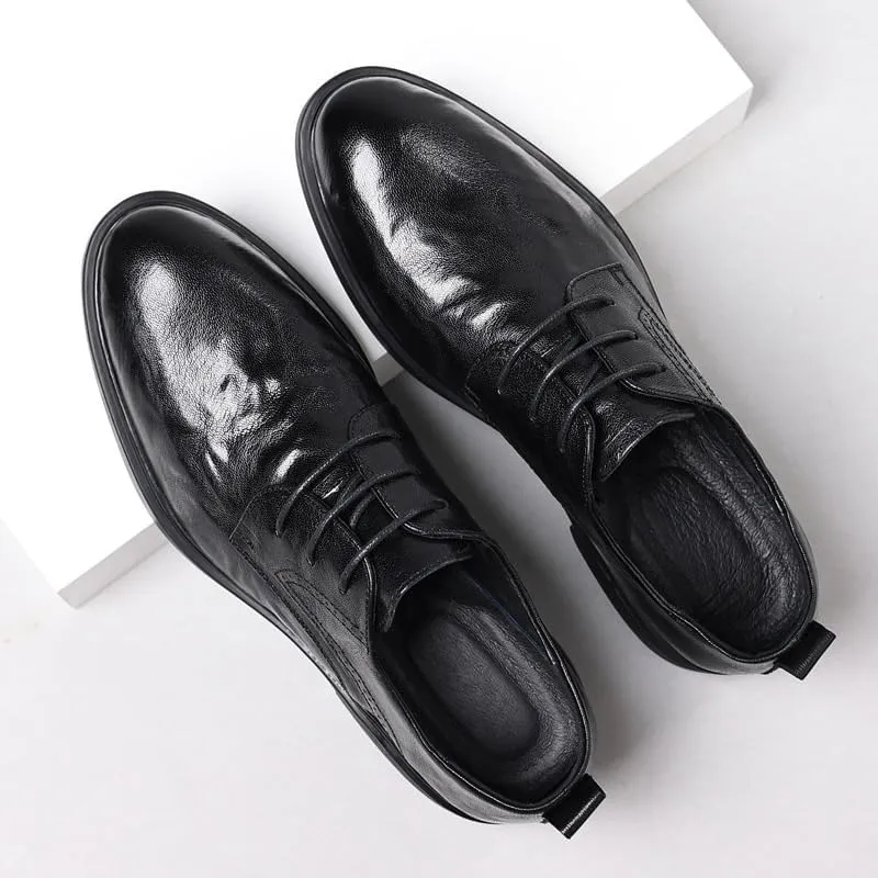 Tuxedo Men Dress Oxford Shoes Synthetic Leather Lace Up Wingtip Classic Business Party Wedding Anti-Slip Non Slip Casual