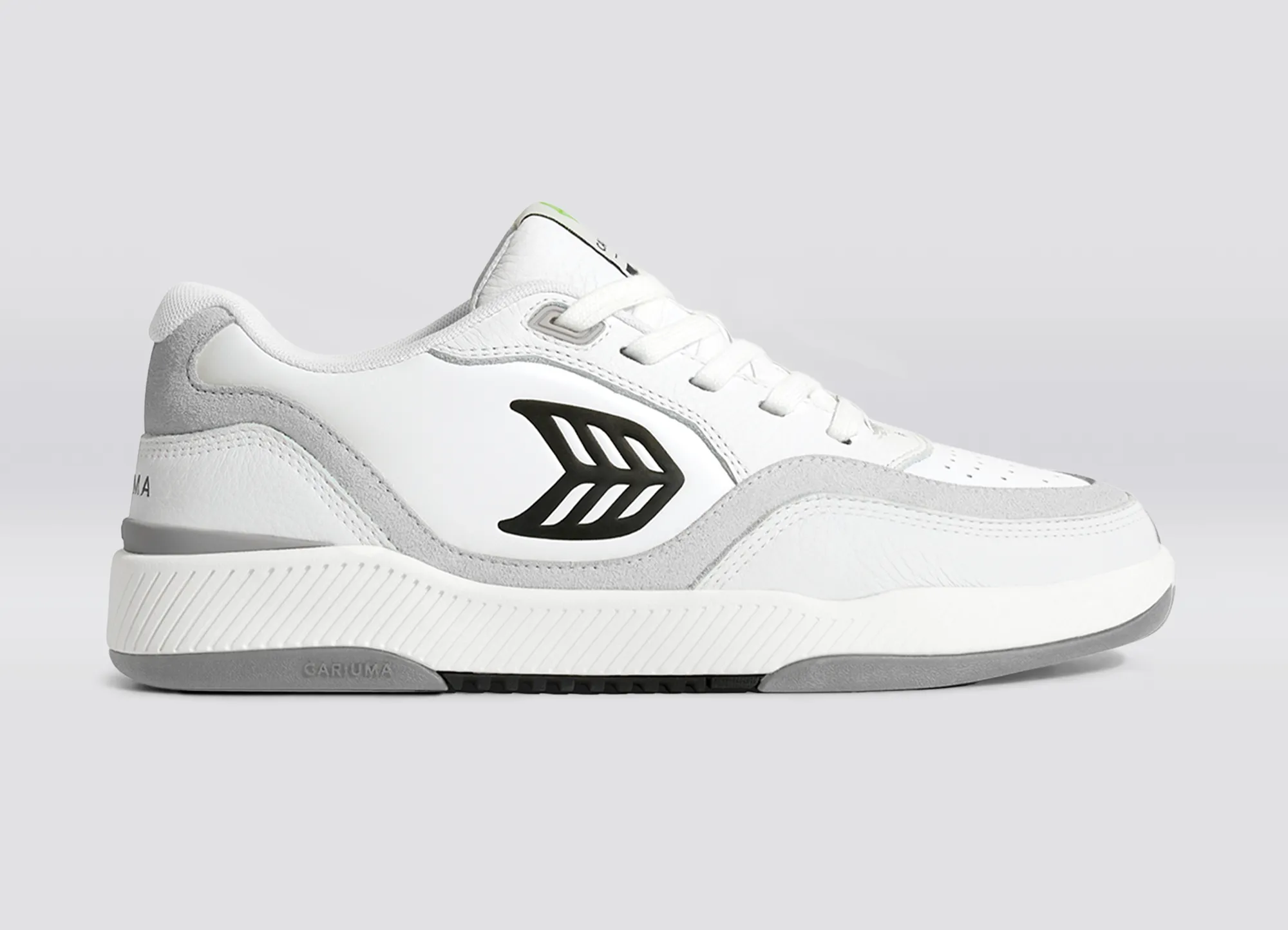 UBA White Leather Black Logo Sneaker