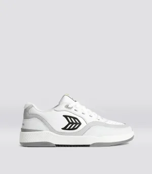 UBA White Leather Black Logo Sneaker
