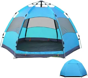 VejiA Outdoor Lightweight Waterproof Tent for 5-8 Man, Portable Pop-Up Beach Tent Anti Quick Set up for Hiking Camping Outdoor Instant