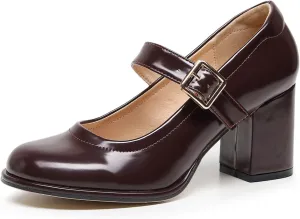 VenusCelia Women's Mary Jane Pump Heeled Shoe