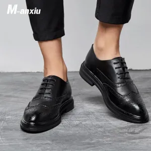 Version of Pointed Shoes Brock Casual Men's Shoes Wear-resistant Flat Elastic Band Business Dress Shoes