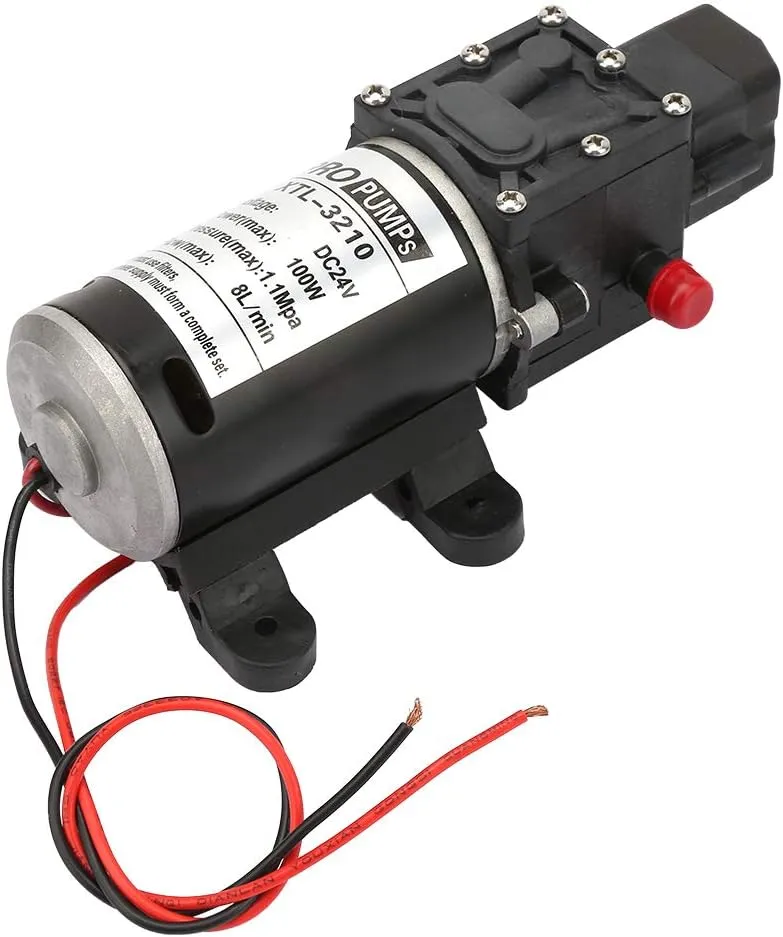 ViaGasaFamido 24V Diaphragm Water Pump, Self Priming High Pressure Water Pump, Washdown Water Pump, with Pressure Switch for Caravan/RV/Boat/Marine