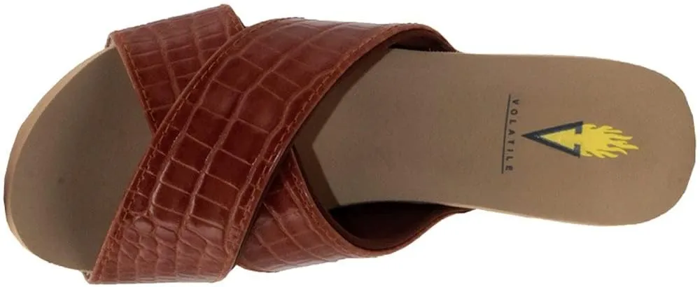 VOLATILE Women's Riverside Crisscross Wedge Slide Sandal