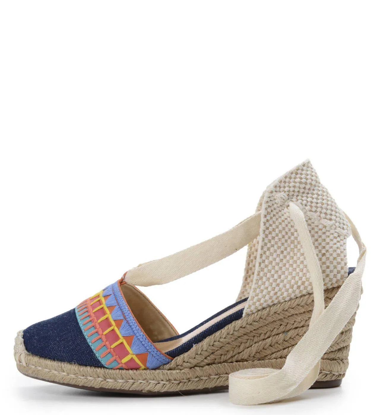 Wedge Blue Denim Schutz Pump High-demand products Espadrille Bess Tie Summer Platform Offer expires soon Up Sandals Pump