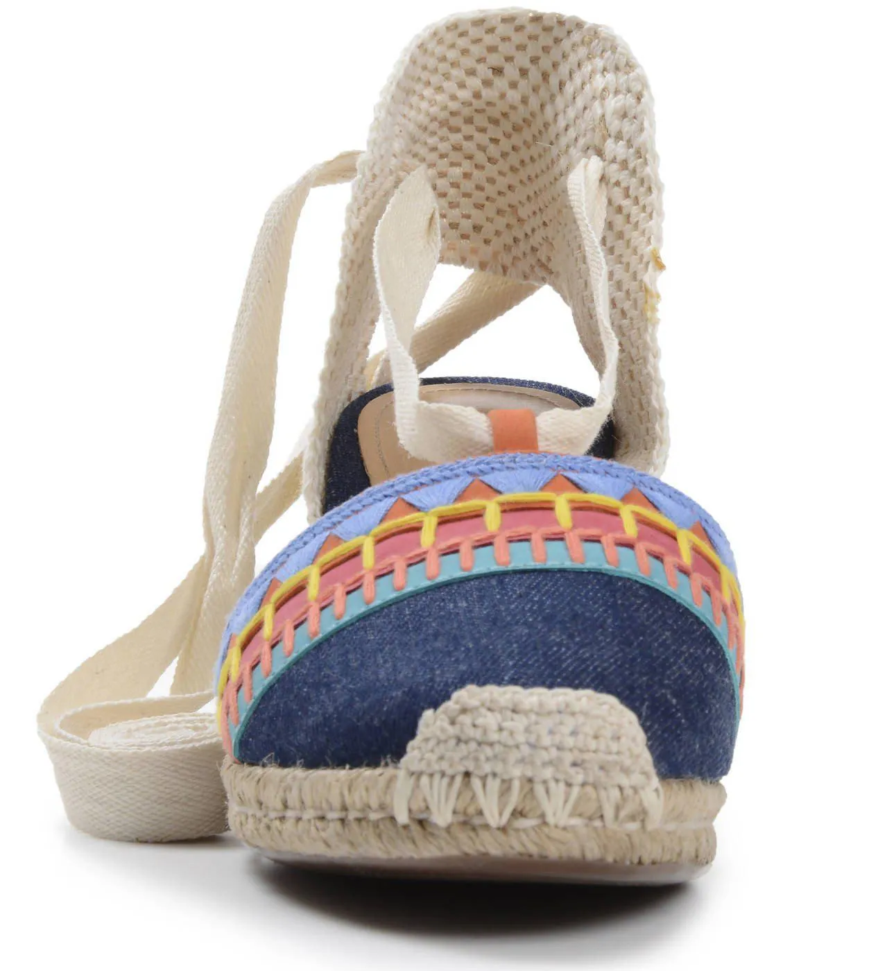 Wedge Blue Denim Schutz Pump High-demand products Espadrille Bess Tie Summer Platform Offer expires soon Up Sandals Pump