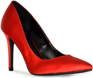 Wild Diva Trina-01 Womens Pointy Toe Dress High Stiletto Heel Pumps, Black