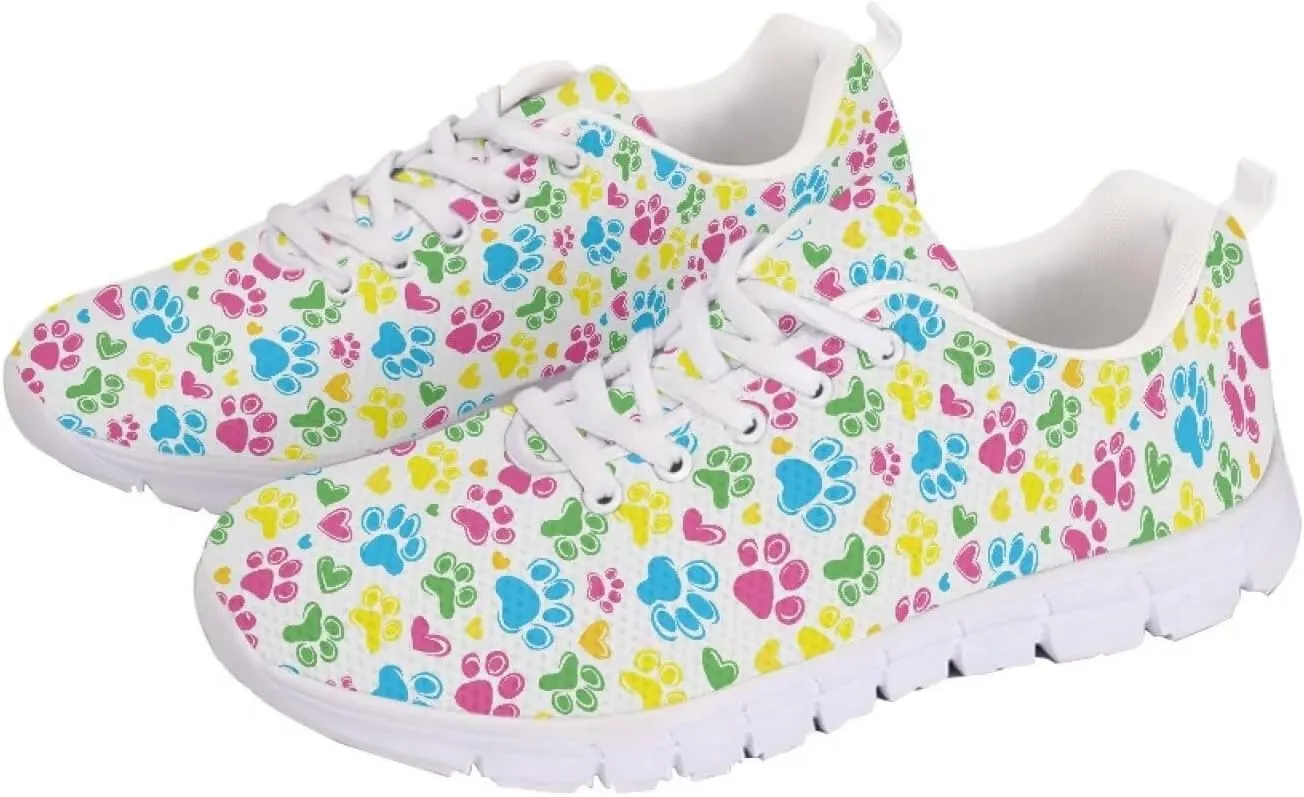 Women Athletic Walking Shoes Lace Up Lightweight Casual Running Shoes Sneaker Gym Travel