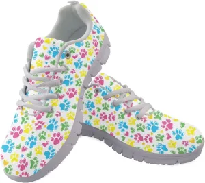 Women Athletic Walking Shoes Lace Up Lightweight Casual Running Shoes Sneaker Gym Travel