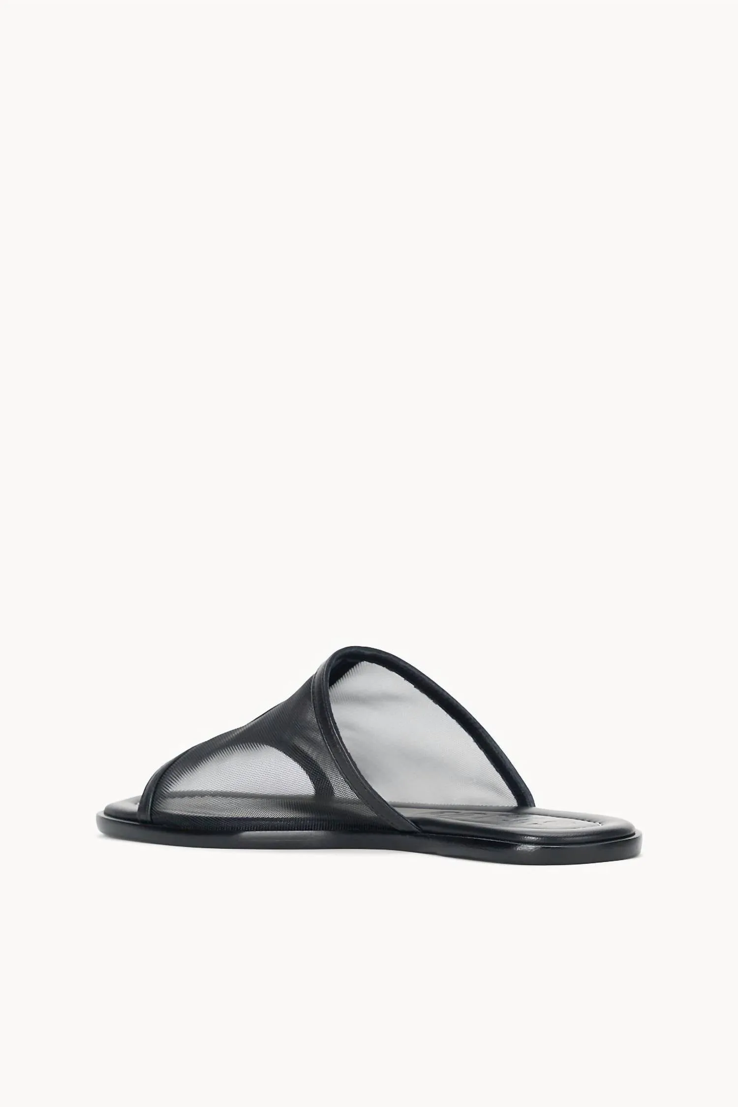 Women's Alessandra Square Toe Flat Sandal In Black Mesh