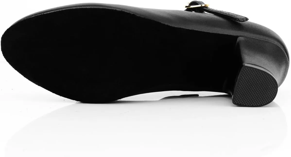 Womens Black Latin Salsa Character Shoes Ballroom Dance Heels Prom Wedding Shoes Dress Pump