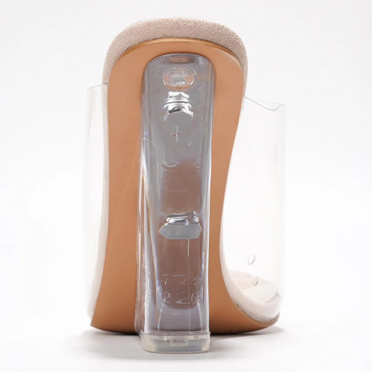 Women's Clear Wedge Heels - 4 Inch Open Toe Chunky Heels with Transparent Upper & Genuine Leather Sole | Slip-On Comfortable Dress Shoes | Fashion Platform Sandals (Lemonade.A)