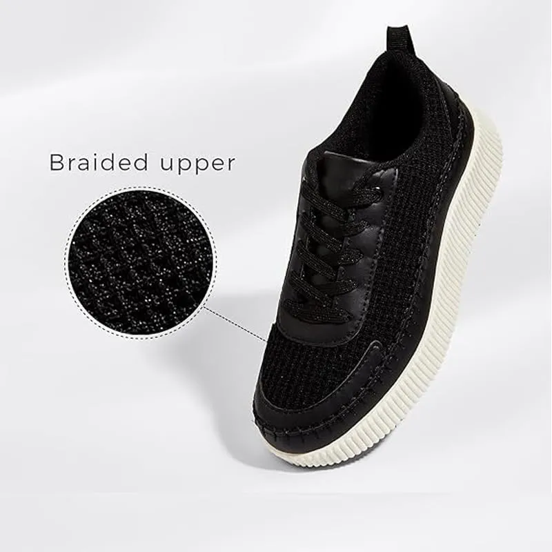 Women's Fashion Shoes PU Leather Sneakers Casual Walking Shoes for Women