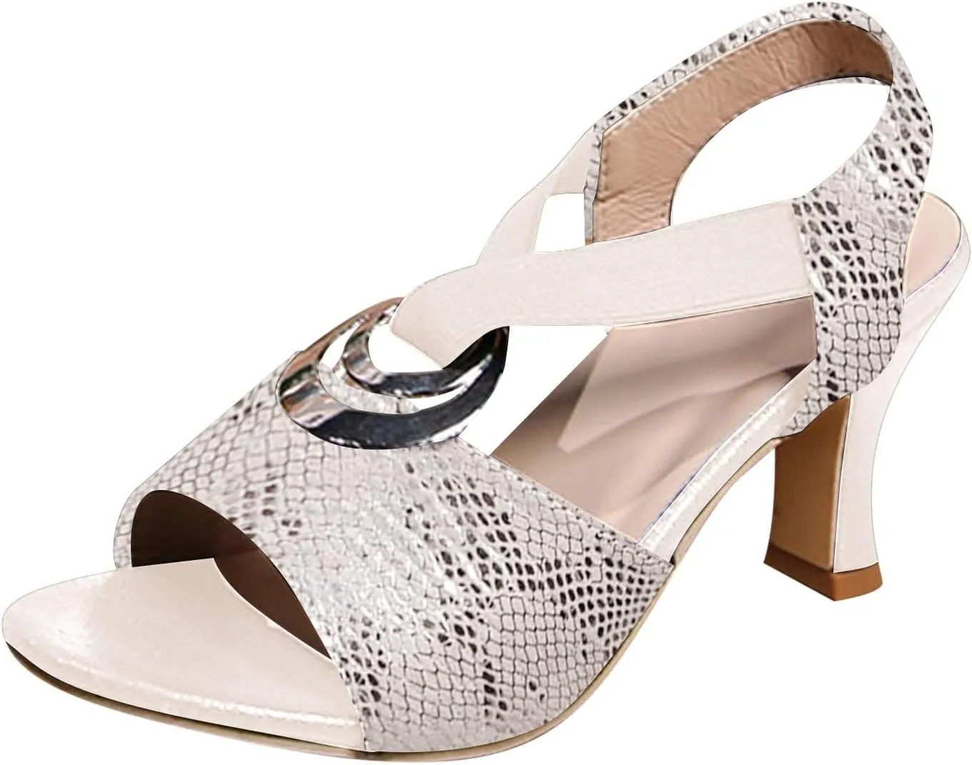 Women's Heels Open Toe Ankle Strap Crystal Rhinestone Dress Sandals For Party Wedding Womens Shoes Platform Sandals