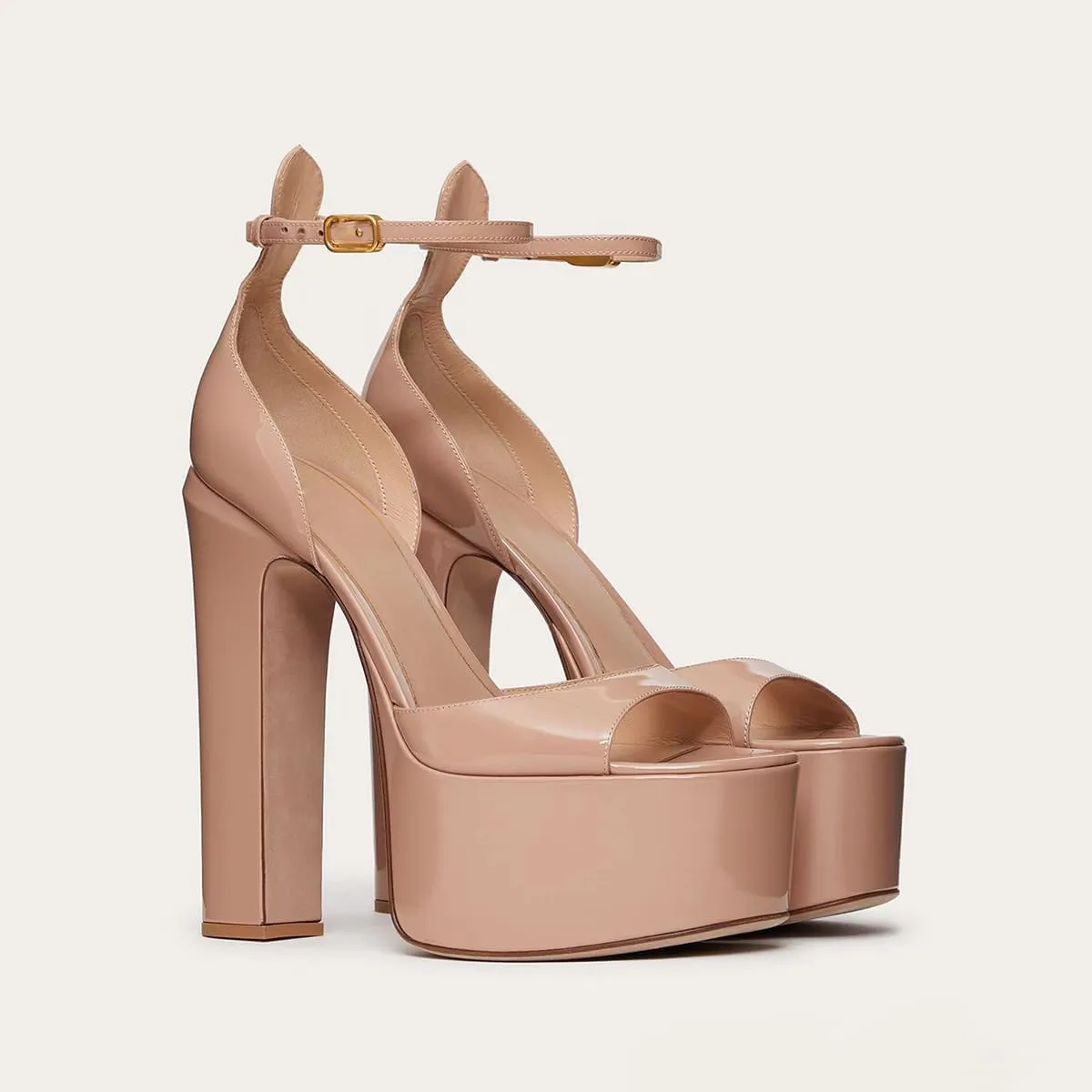 Women's Platform Chunky Heels Round Toe Toe Sandals Heels for Women Ankle Strap Sexy Evening Dress Pump Sandals