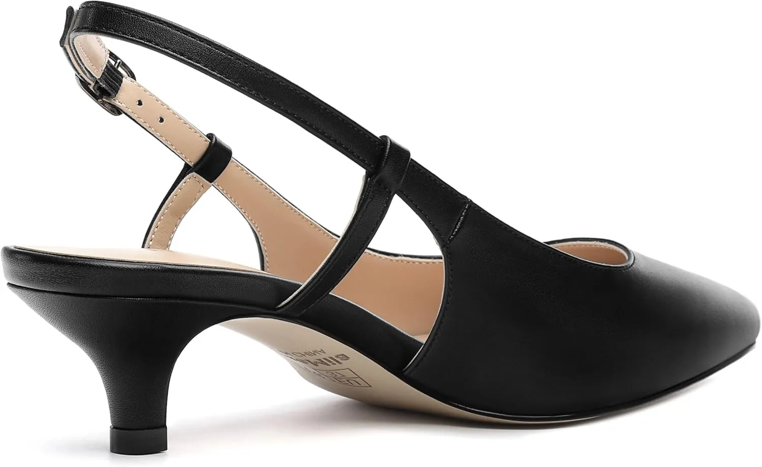 Women's Pumps, Pointed Toe Ankle Strap Heels Shoes for Women Fashion Solid Buckle Kitten Heel Pump