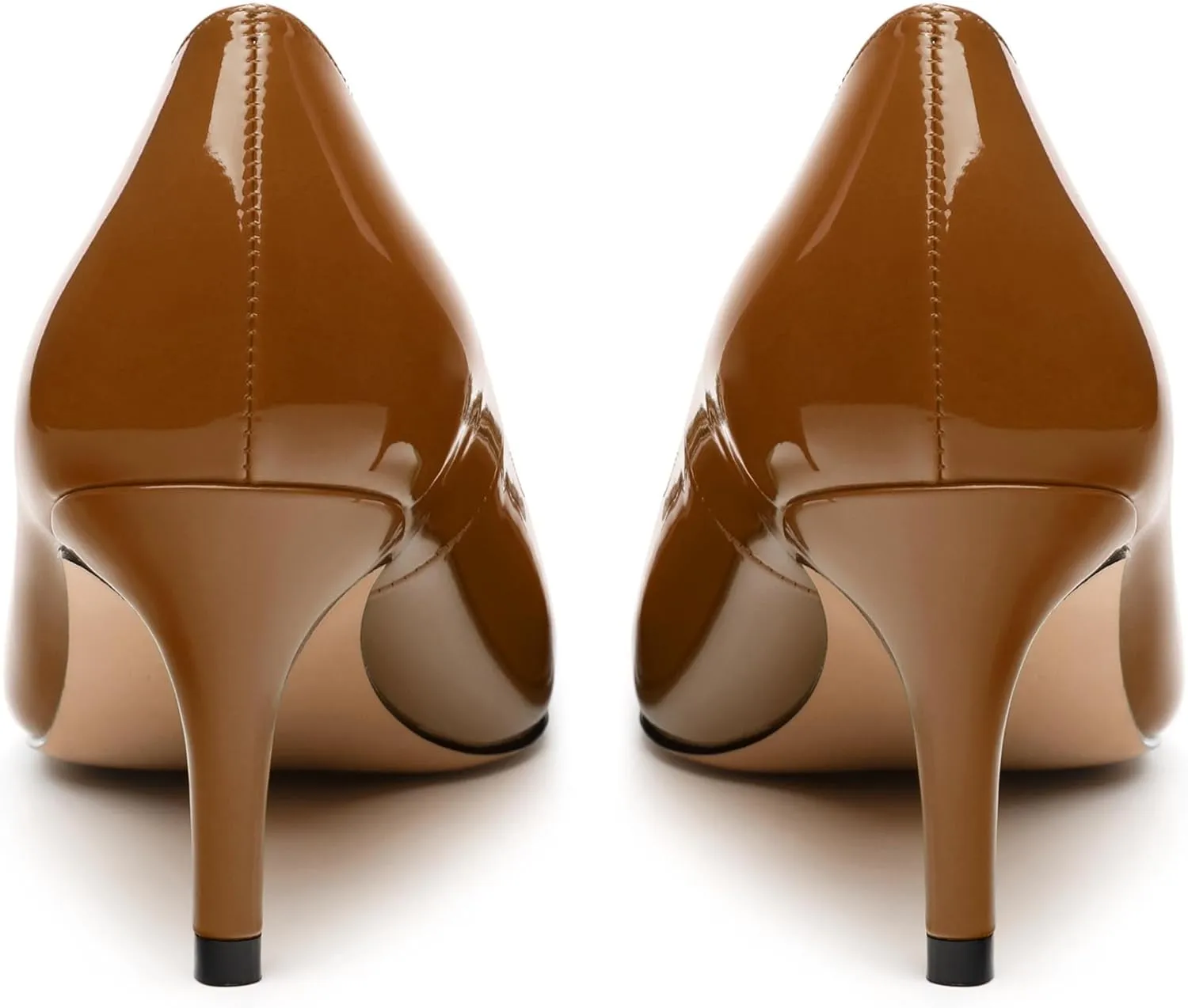 Womens Pumps, Small Square Toe Kitten Heels Pumps for Women, Rhinestone Square Buckle Decoration Daily Dress Pump Shoes 2.5"