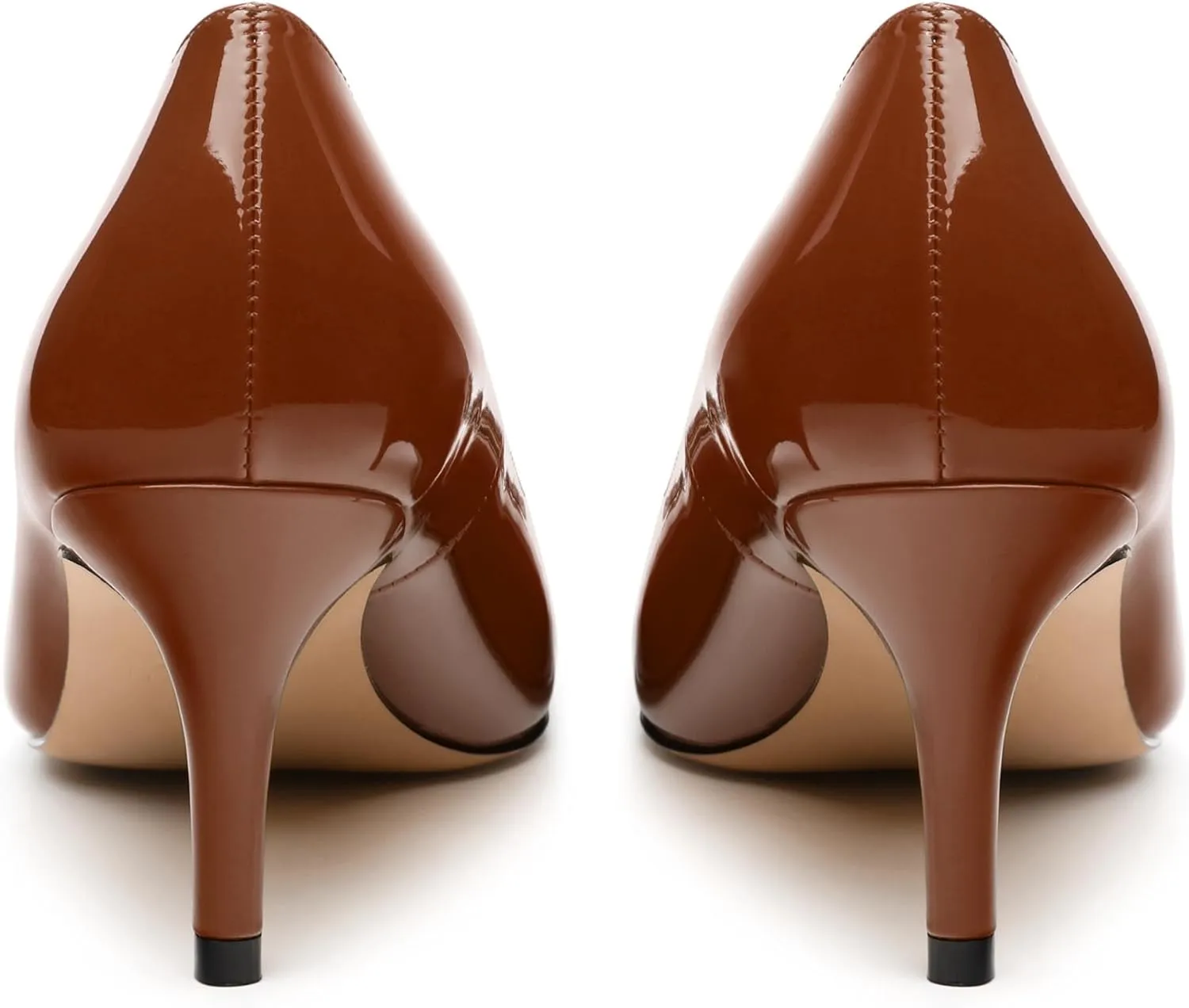 Womens Pumps, Small Square Toe Kitten Heels Pumps for Women, Rhinestone Square Buckle Decoration Daily Dress Pump Shoes 2.5"