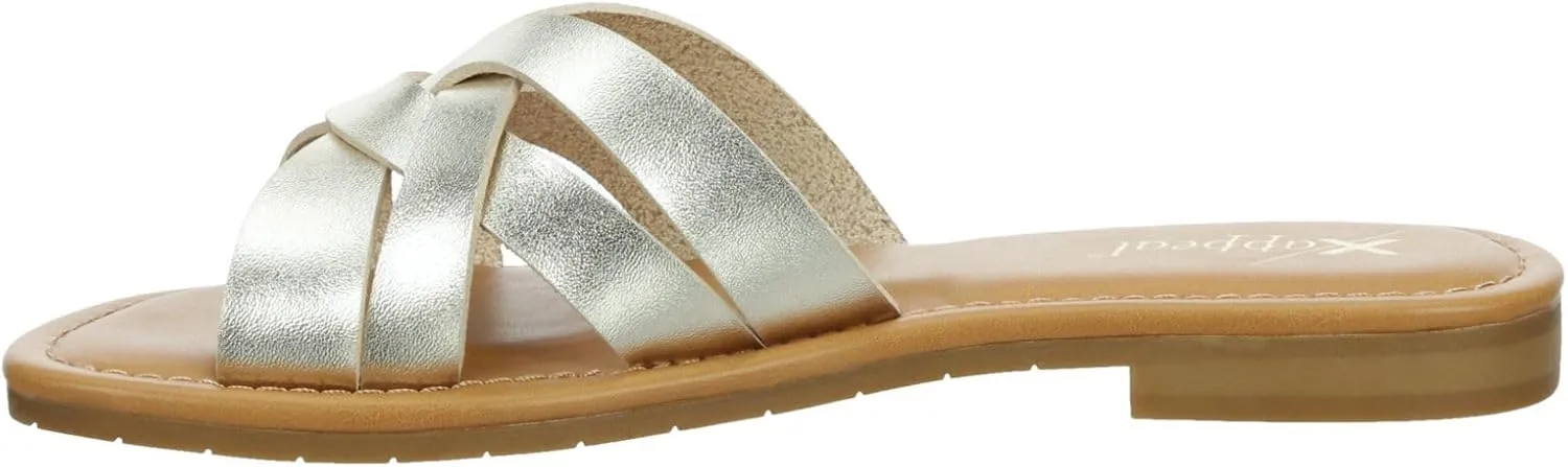 XAPPEAL Andie - Women's Strappy Slip-On H-Band Flat Slide Sandals