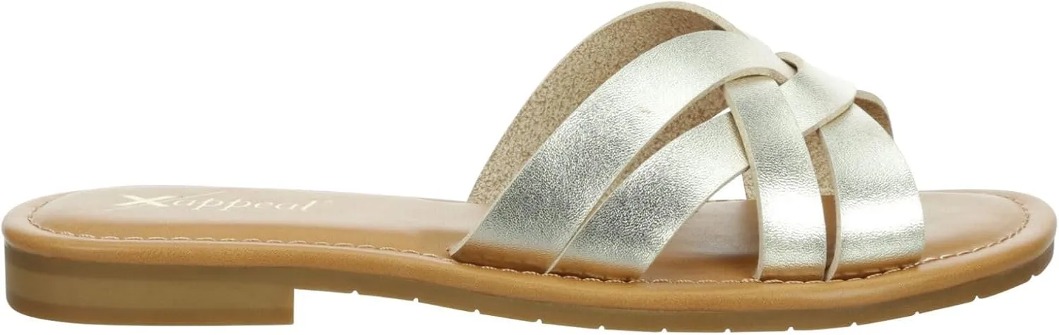 XAPPEAL Andie - Women's Strappy Slip-On H-Band Flat Slide Sandals