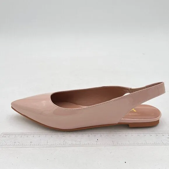 YDN Women's Pointed Toe Slingback Ballet Flats Low Heel Slide Sandals Comfortabl