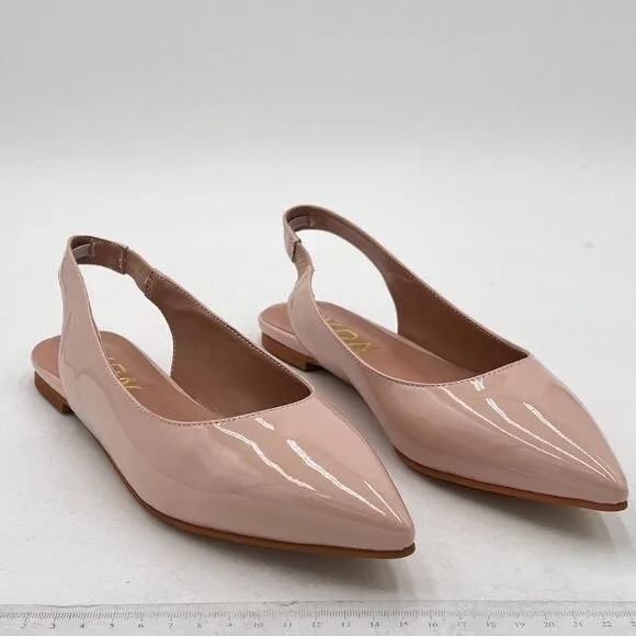 YDN Women's Pointed Toe Slingback Ballet Flats Low Heel Slide Sandals Comfortabl