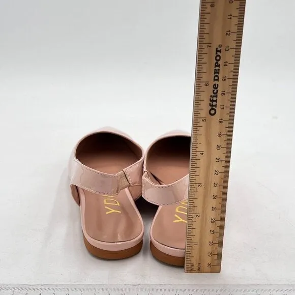 YDN Women's Pointed Toe Slingback Ballet Flats Low Heel Slide Sandals Comfortabl