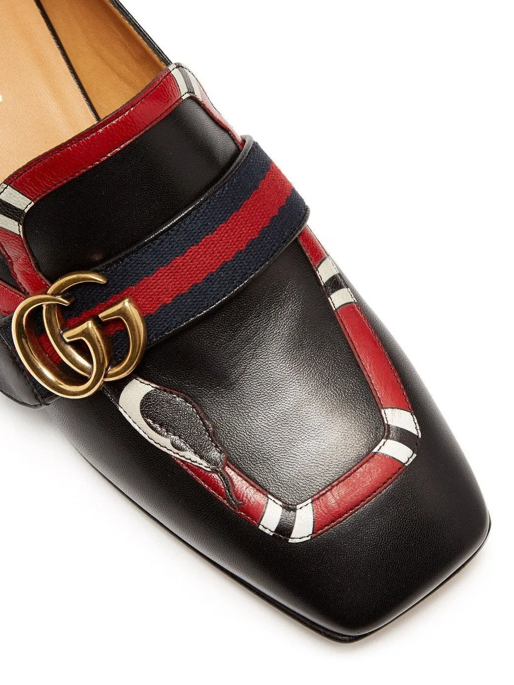 Yoko Snake-Appliqu̩ Leather Loafers