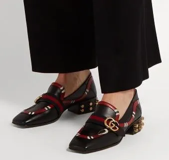 Yoko Snake-Appliqu̩ Leather Loafers